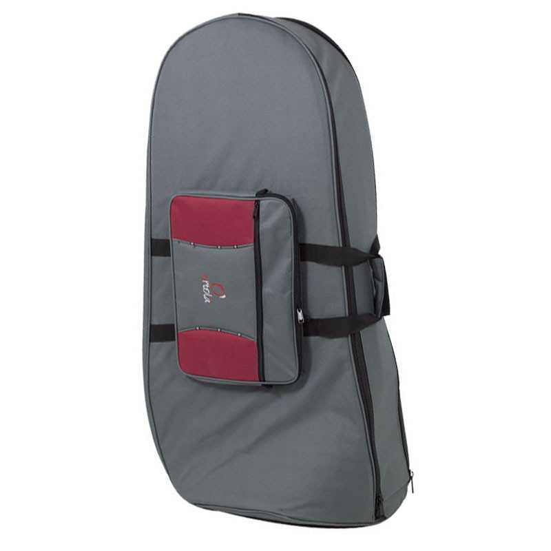 FUNDA TUBA ORTOLA CAMPANA 38CM 145 LBS GRIS Y ROJO