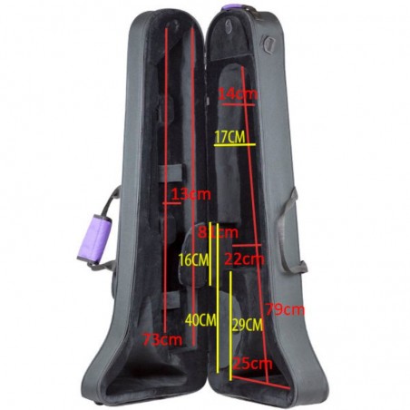 ESTUCHE TROMBON BAJO ORTOLA 8430 FSH NEGRO/MORADO 4